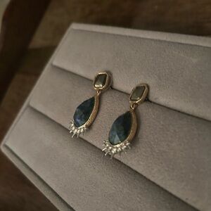 Alexis Bittar Pyrite Spiked Drop Earrings